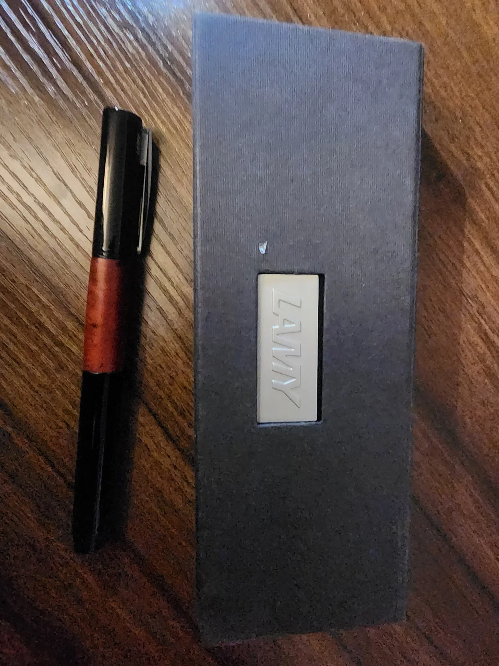 LAMY Accent 98 Briarwood Fountain Pen – 14K Gold Fine Nib – Appears Unused